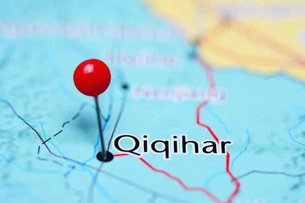 Qiqihar pinned on a map of China