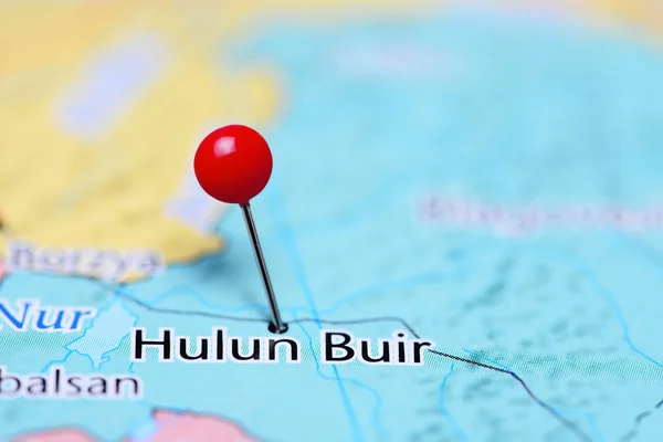 Hulun Buir pinned on a map of China