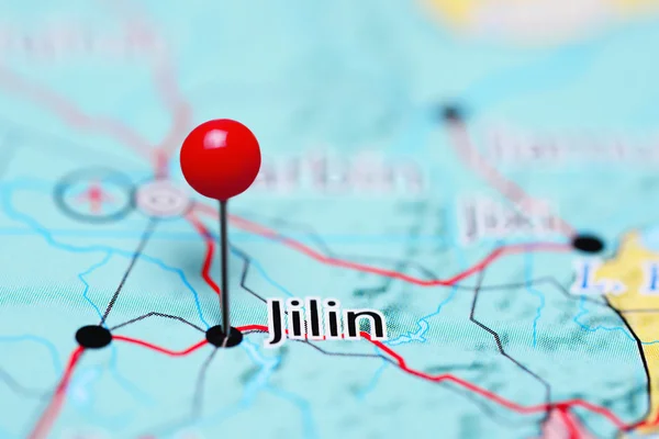 Jilin pinned on a map of China