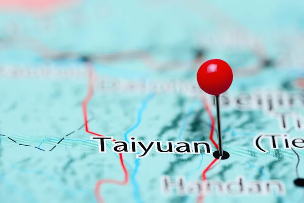 Taiyuan pinned on a map of China