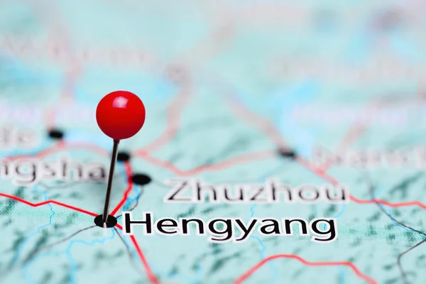 Hengyang pinned on a map of China