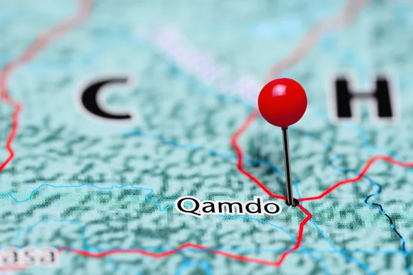 Qamdo pinned on a map of China