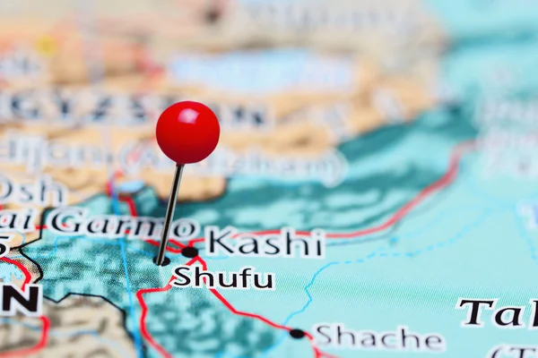 Shufu pinned on a map of China