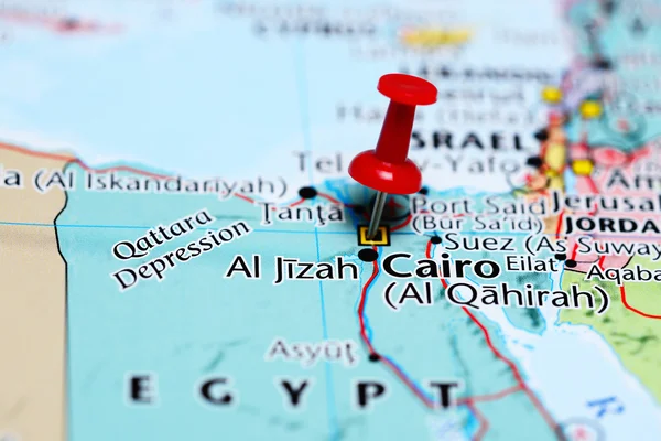 Cairo pinned on a map of Egypt