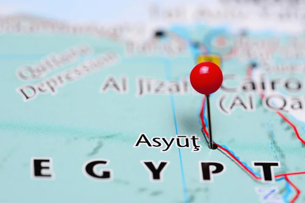 Asyut pinned on a map of Egypt