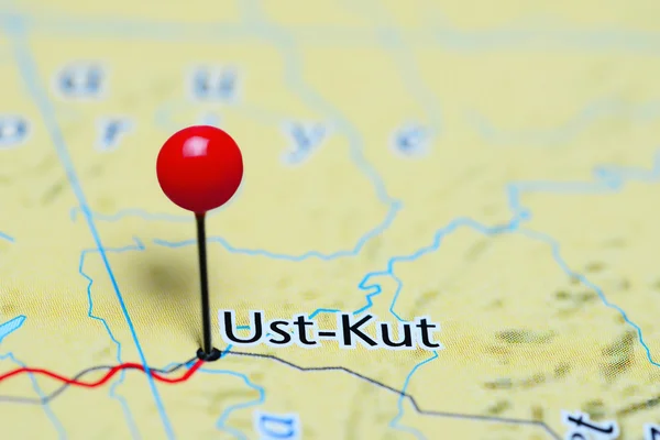 Ust-Kut pinned on a map of Russia