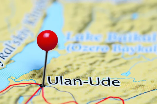 Ulan-Ude pinned on a map of Russia