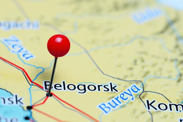 Belogorsk pinned on a map of Russia