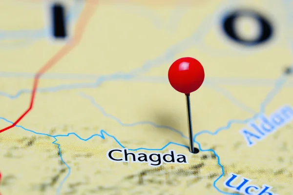 Chagda pinned on a map of Russia
