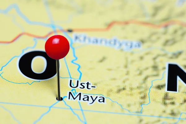 Ust-Maya pinned on a map of Russia