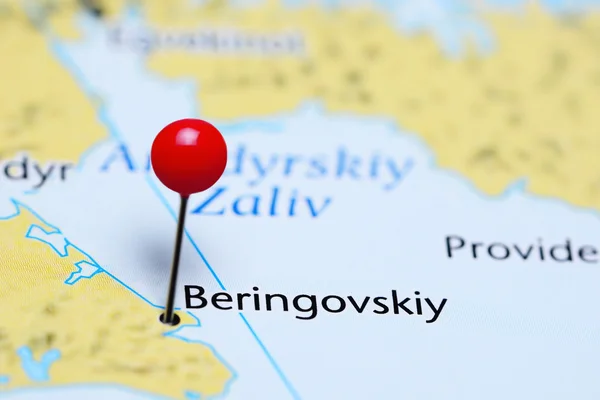 Beringovskiy pinned on a map of Russia