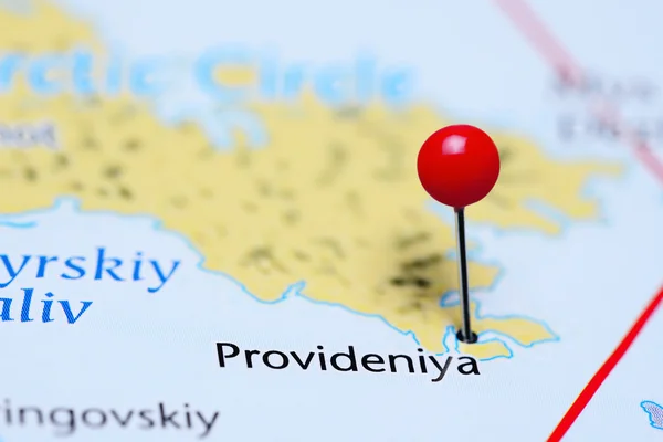 Provideniya pinned on a map of Russia