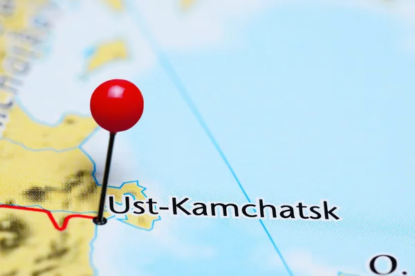 Ust-Kamchatsk pinned on a map of Russia