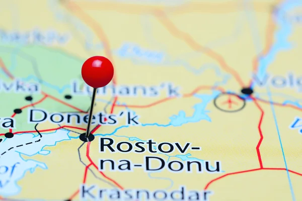 Rostov-na-Donu pinned on a map of Russia