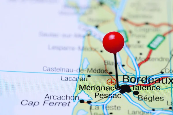 Merignac pinned on a map of France