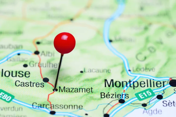 Mazamet pinned on a map of France