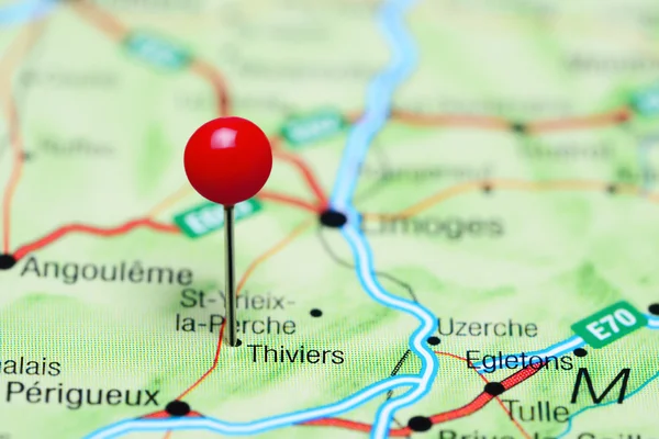 Thiviers pinned on a map of France