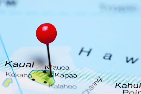 Kapaa pinned on a map of Hawaii