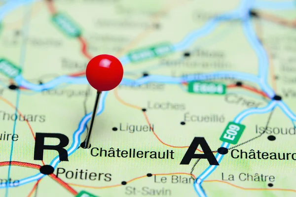 Chatellerault pinned on a map of France