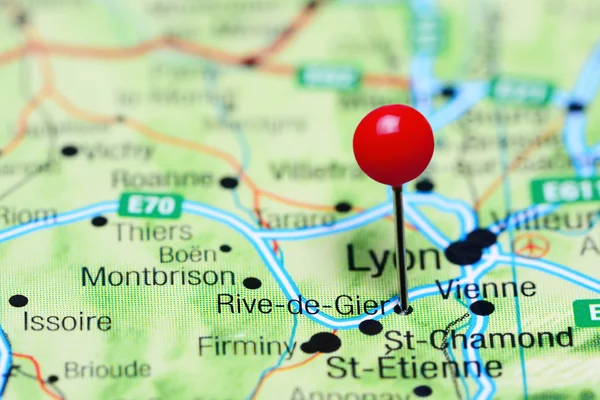 Rive-de-Gier pinned on a map of France