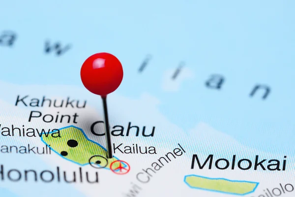 Kailua pinned on a map of Hawaii