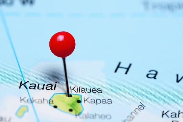 Kilauea pinned on a map of Hawaii