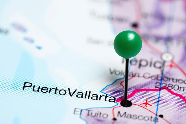 Puerto Vallarta pinned on a map of Mexico