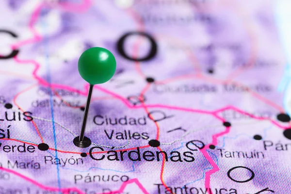Cardenas pinned on a map of Mexico
