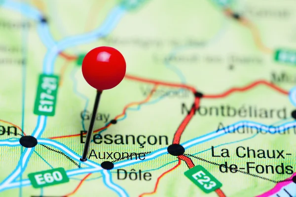 Auxonne pinned on a map of France