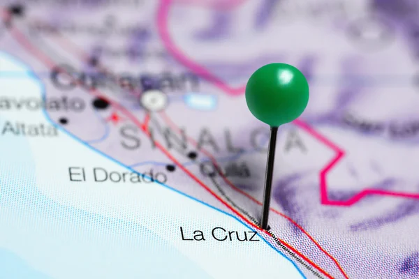 La Cruz pinned on a map of Mexico