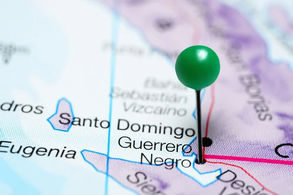 Guerrero Negro pinned on a map of Mexico