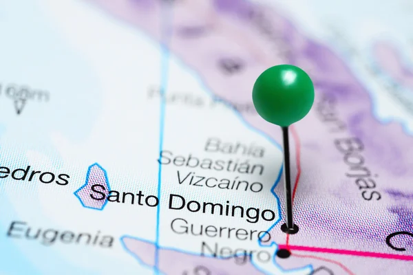 Santo Domingo pinned on a map of Mexico