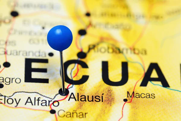 Alausi pinned on a map of Ecuador