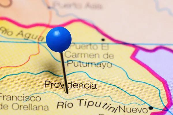 Providencia pinned on a map of Ecuador
