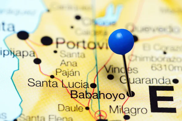 Babahoyo pinned on a map of Ecuador