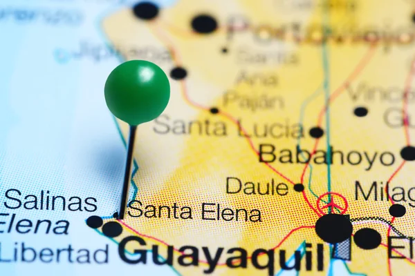 Santa Elena pinned on a map of Ecuador