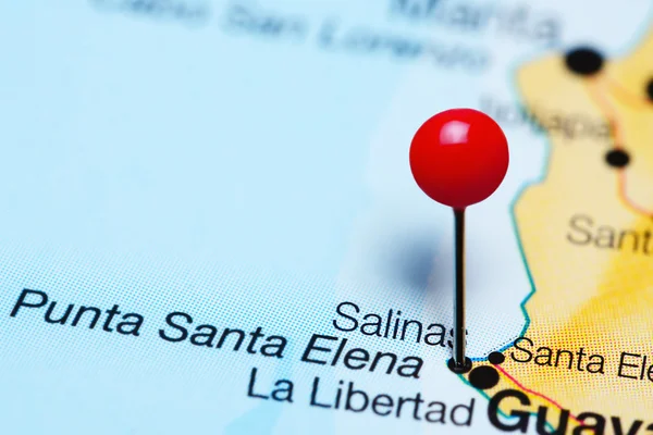 Salinas pinned on a map of Ecuador