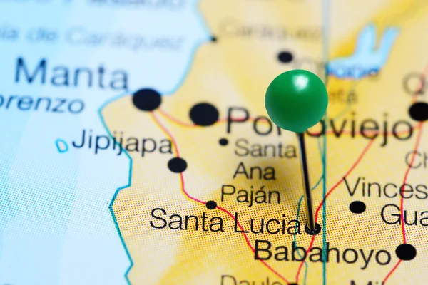 Santa Lucia pinned on a map of Ecuador