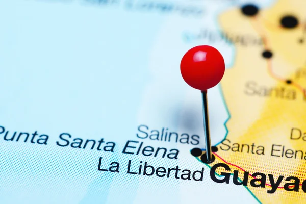 La Libertad pinned on a map of Ecuador