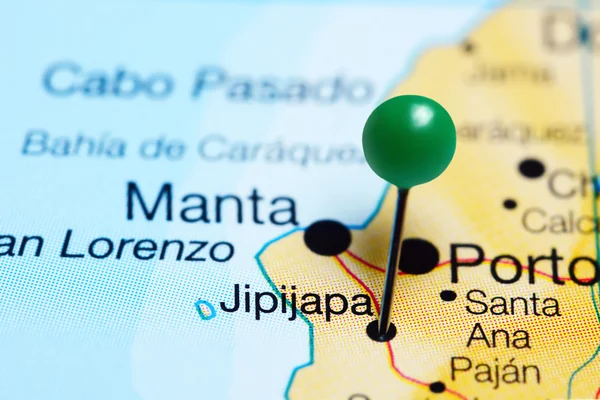 Jipijapa pinned on a map of Ecuador
