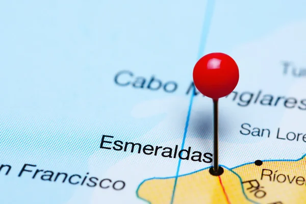 Esmeraldas pinned on a map of Ecuador