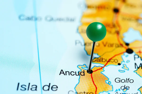 Ancud pinned on a map of Chile