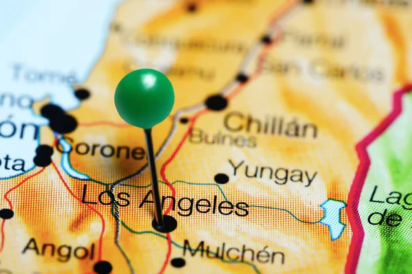 Los Angeles pinned on a map of Chile