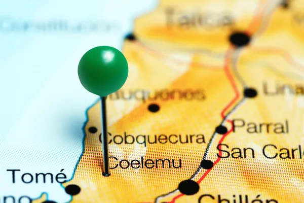 Coelemu pinned on a map of Chile
