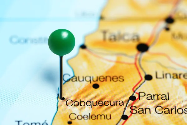 Cobquecura pinned on a map of Chile