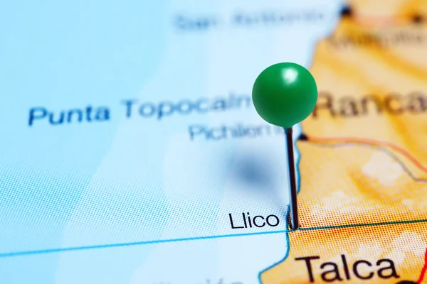 Llico pinned on a map of Chile