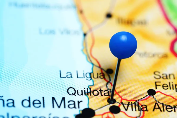Quillota pinned on a map of Chile