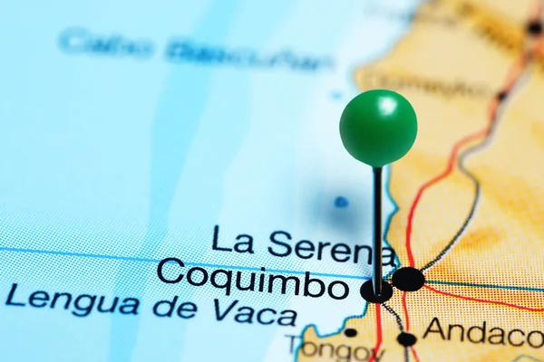 Coquimbo pinned on a map of Chile