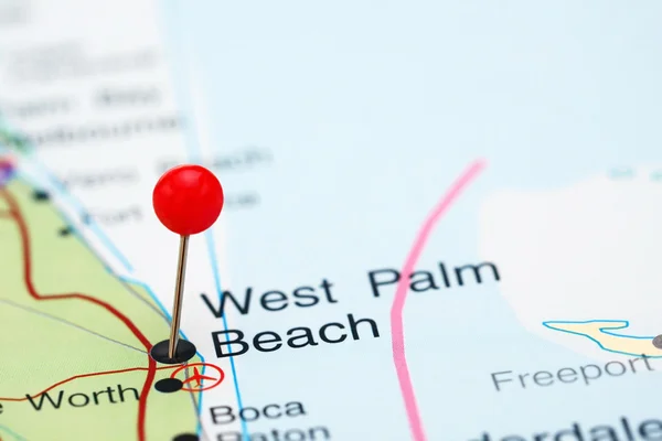 West Palm Beach pinned on a map of USA
