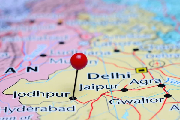 Jodhpur pinned on a map of Asia